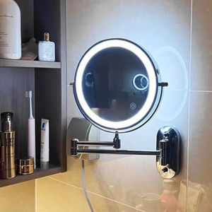 LumiReflex LED Rechargeable Wall-Mounted Magnifying Mirror