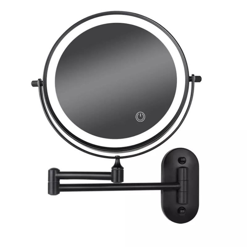 LumiReflex LED Rechargeable Wall-Mounted Magnifying Mirror
