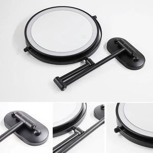 LumiReflex LED Rechargeable Wall-Mounted Magnifying Mirror