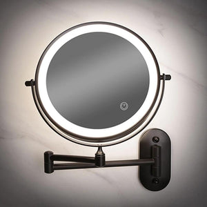 LumiReflex LED Rechargeable Wall-Mounted Magnifying Mirror