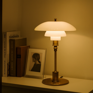 Lumierenordique – Scandinavian Glass Shade Table Lamp