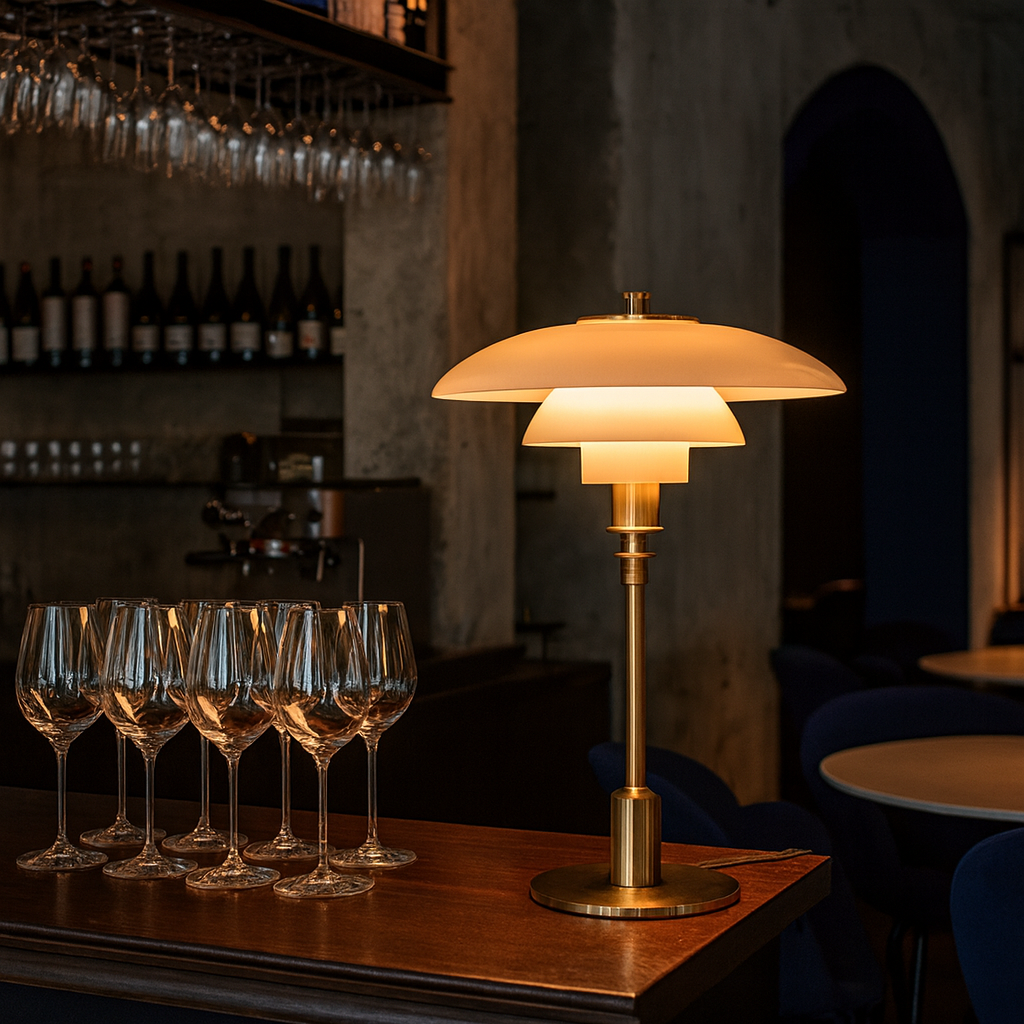 Lumierenordique – Scandinavian Glass Shade Table Lamp