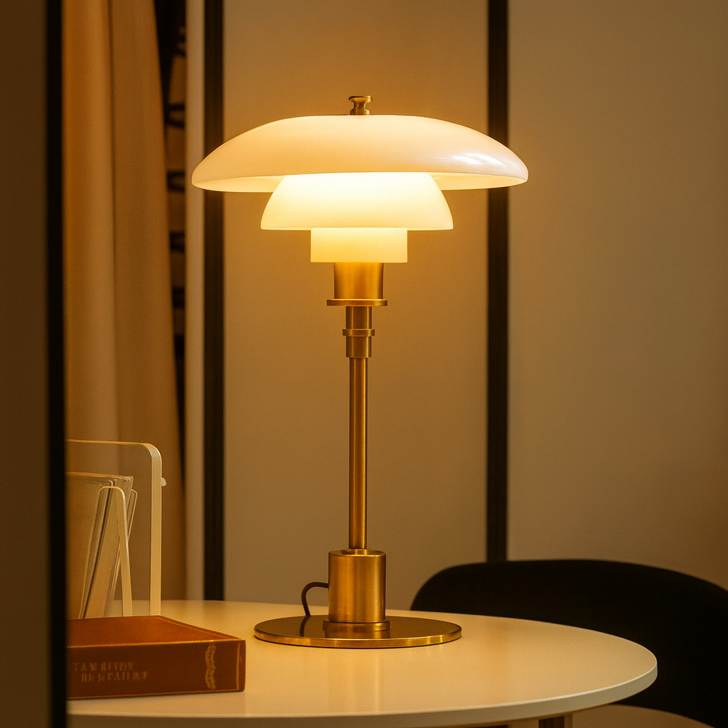 Lumierenordique – Scandinavian Glass Shade Table Lamp