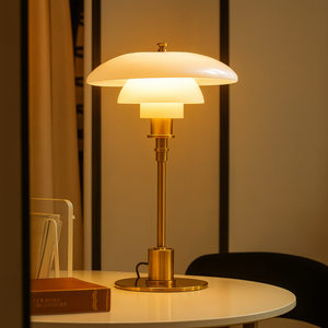 Lumierenordique – Scandinavian Glass Shade Table Lamp